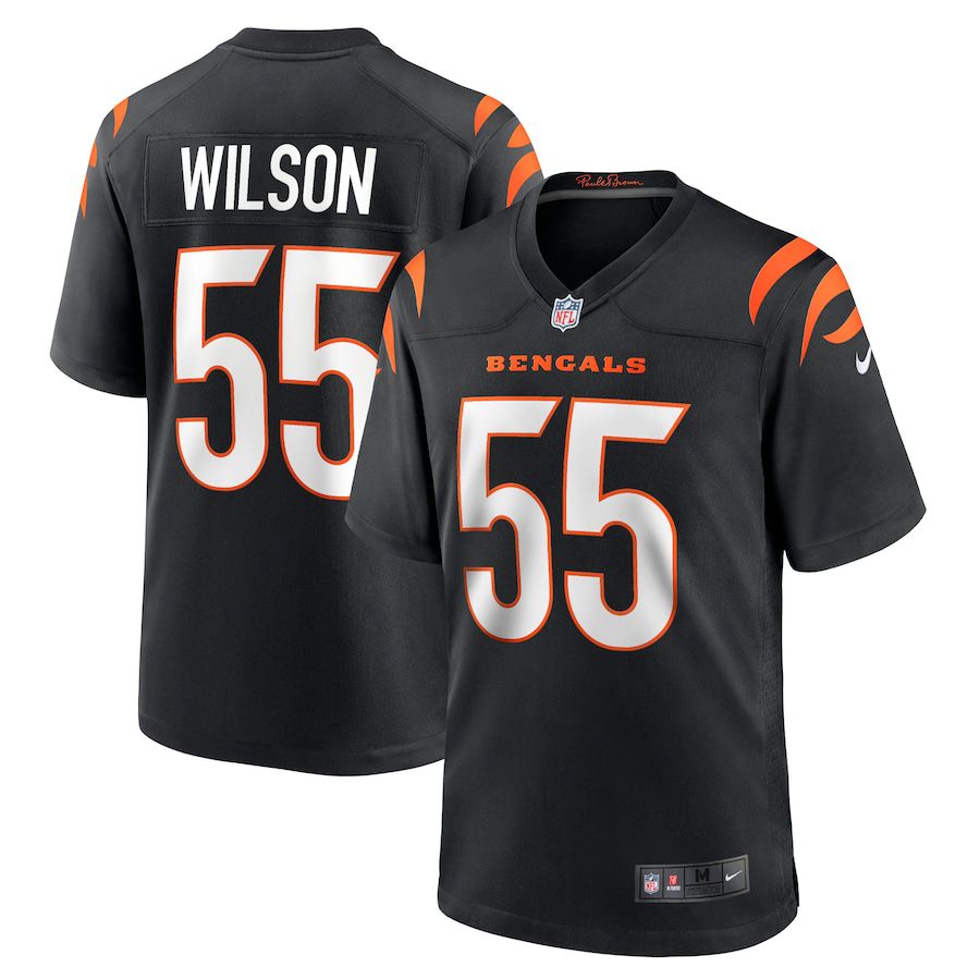 Men Cincinnati Bengals #55 Logan Wilson Nike Black Game NFL Jersey->cincinnati bengals->NFL Jersey